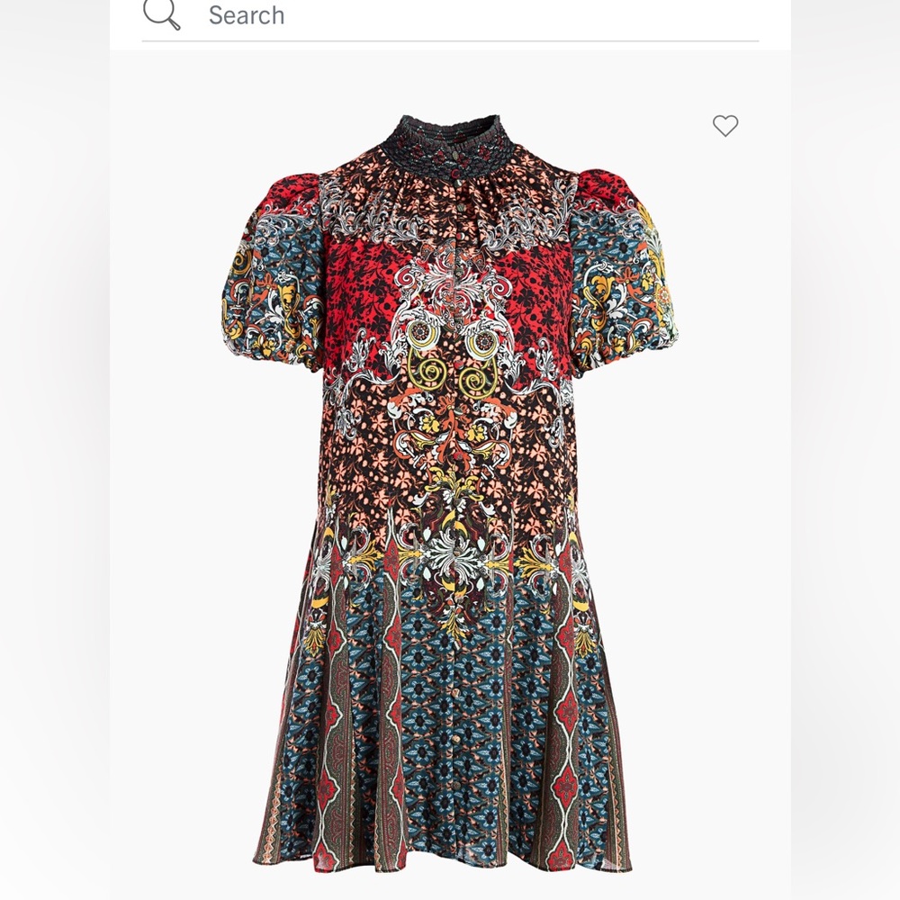 Alice + Olivia Janis Mixed print mini dress